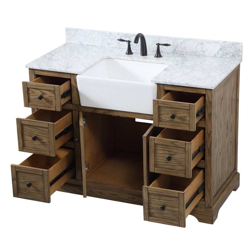 Ensemble de meuble-lavabo simple 48 po Pardue, Bois flottant