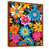 Toile avec cadre flottant brun