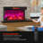 36 in. Freestanding Electric Fireplace in Black with 8 Flame Colors & 5 Brightness, Timer, 3-Sided View, Recessed
