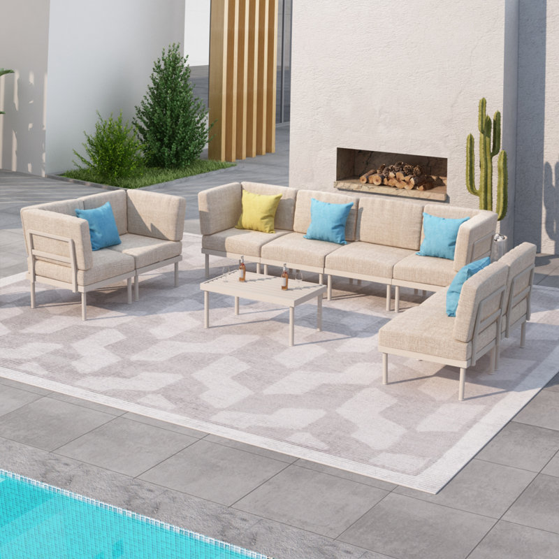 64cm Wide L-Shaped Patio Sectional