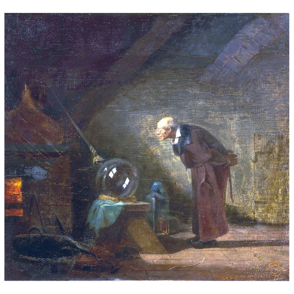 Leinwandbild Der Alchemist von Carl Spitzweg