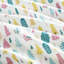 Grand drap de flanelle de coton avec 4 pièces, motif d'arbres des Fêtes blanc