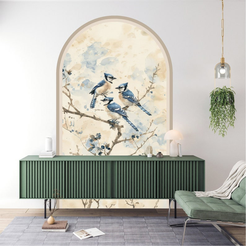 Adhésif décoratif pelez et collez Jays Blue, H 48 po x l 28 po