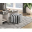 Pouf moderne et repose-pieds rembourré en tissu rayé, repose-pieds antidérapant, fauteuil à billes, pouf assis