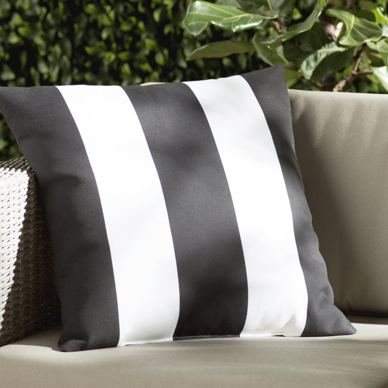 Coussin intérieur / extérieur Athena, Noir, H 20 po x l 20 po x P 4 po