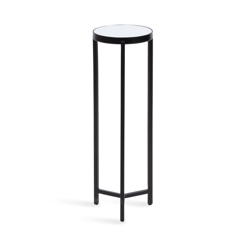 Table de bout Eveland Stone, Argent, Noir