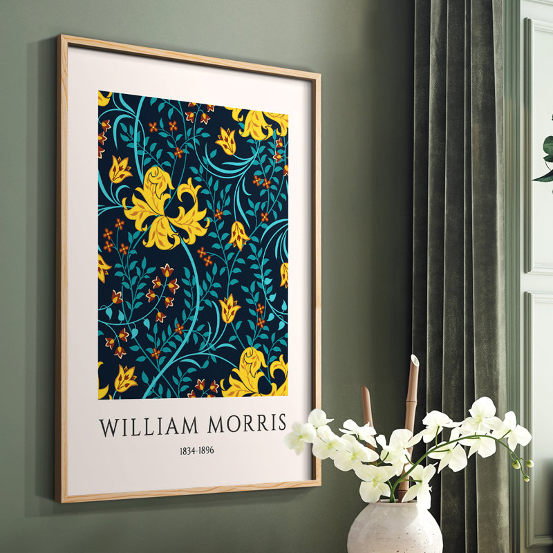 William Morris, reproduction encadrée CXLIX, Noir, H 14 po x l 11 po