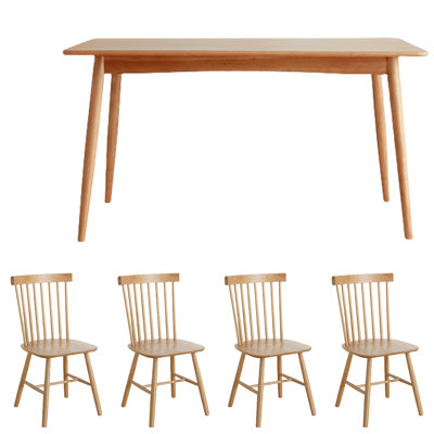 Ensemble de table de salle à manger en bois massif
