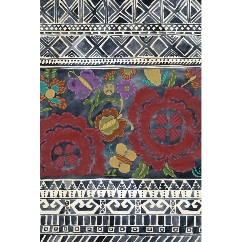 Batik Embroidery II by Chariklia Zarris - Wrapped Canvas Painting, 76cm H x 51cm W