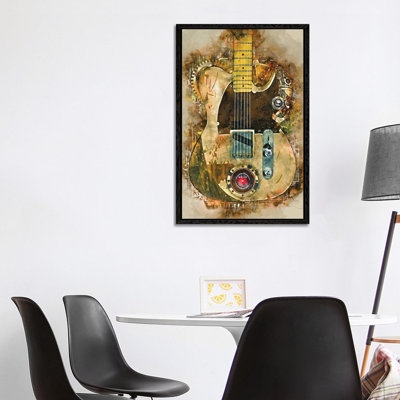 Jeff Beck's Steampunk Guitar 1 Piece Painting on Canvas
