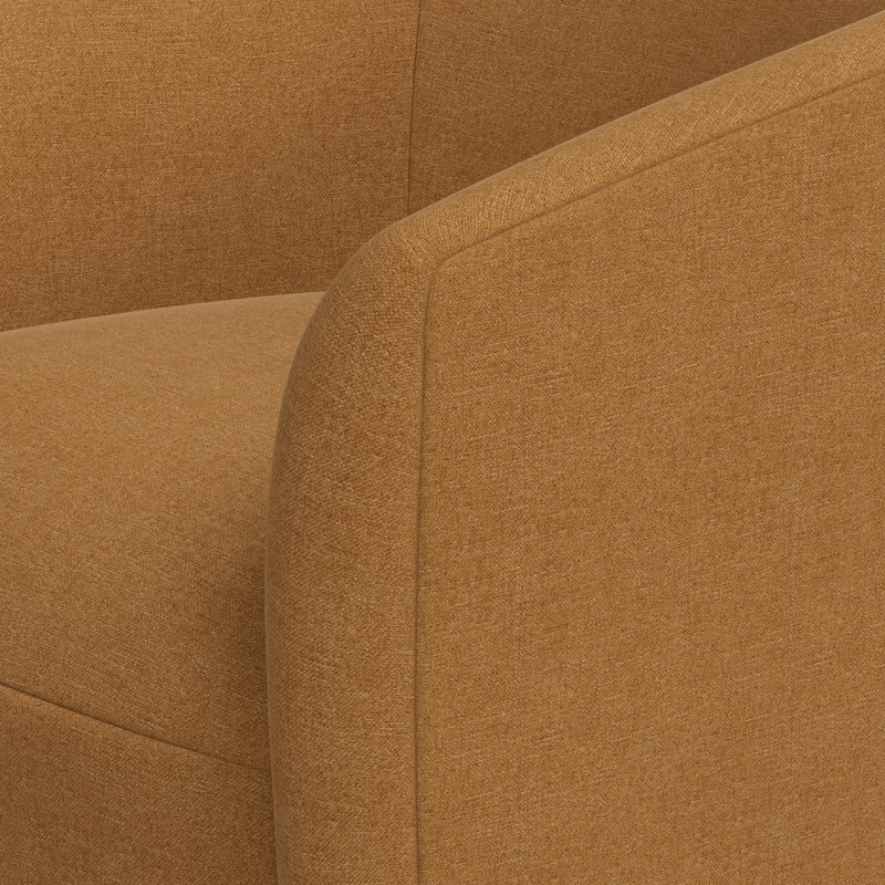 Chaise pivotante Lana en ambre Zuma, Polyester brun
