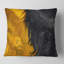 Carré, mariage de jaune et de noir - Coussin décoratif à imprimé moderne-60157927