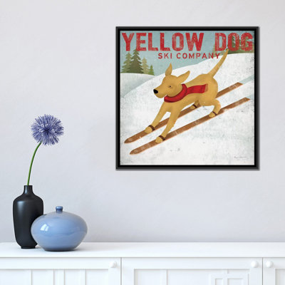 «Yellow Dog Ski Co.» Impression sur toile