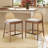 Emington Modern Stools with Rattan Backrests and Wood Frame-1163402653-1163402652