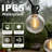 32FT solar outdoor light string, 25 LED warm white courtyard light, 8 modes, remote control, USB charging, including spare light bulbs, garden decoration, backyard decoration, party decoration