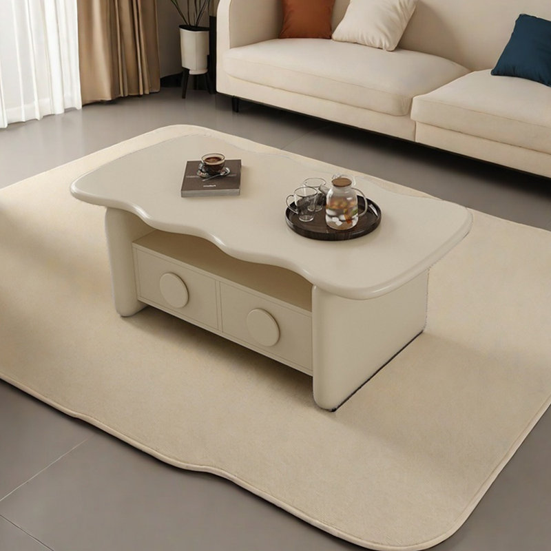 Creamy Style Coffee Table, Cream, Cream
