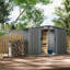 Barnouski 11 ft. 9 in. W x 4 ft. D Galvanised Steel Saltbox Garden Shed