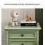 Table de chevet américaine en bois de frêne blanc avec trois tiroirs et des rails coulissants en bois, convenant à la chambre à coucher
