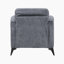 Chaise avec accoudoirs évasés modernes et contemporains de 35 po Misa - Chaise rembourrée en microfibre, coussins rembourrés en mousse moelleuse-1952254711