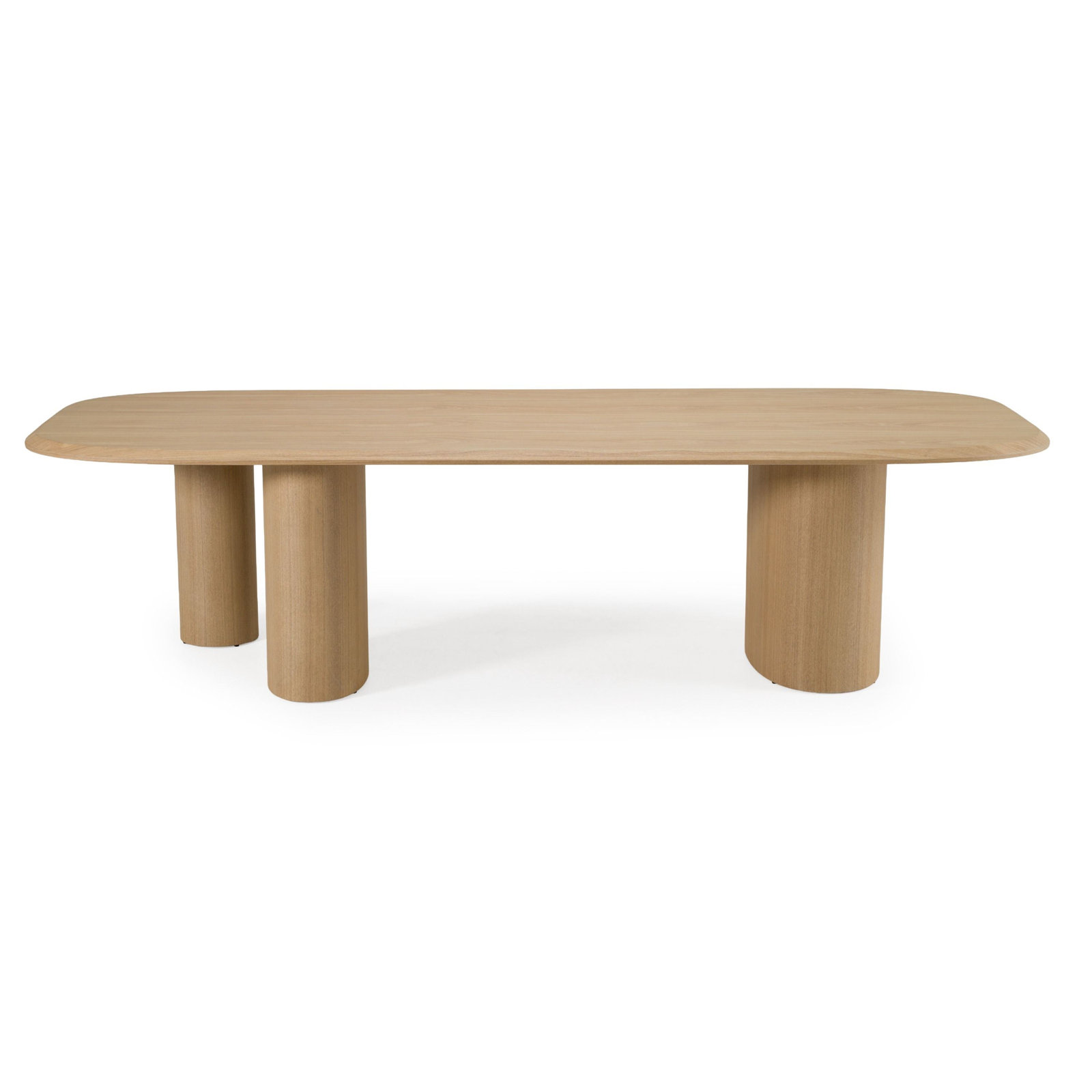 Elise 87'' Oval Dining Table, 30" H x 118" L x 47.2" W, Natural Ash