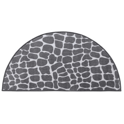 Tapis gris clair à imprimé animalier Chaima