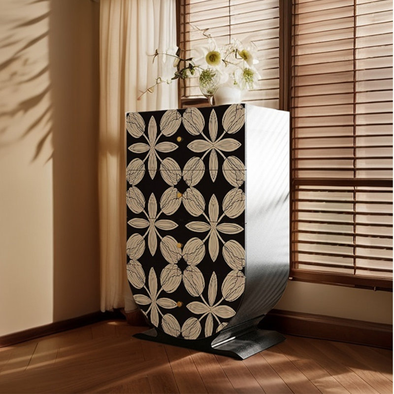 Modern simple four-drawer wooden accent chest