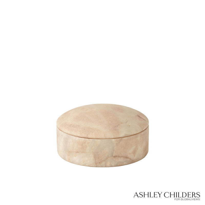 Gala Alabaster Canister-Short, Beige