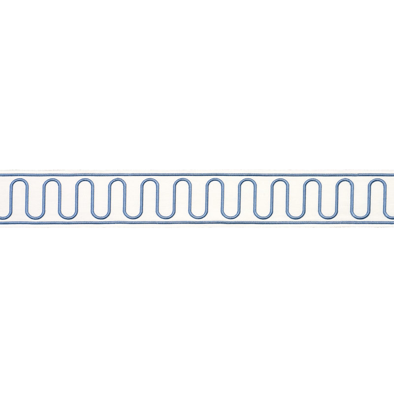 Schumacher X Paloma Contreras Royere Scroll Trim, Porcelain