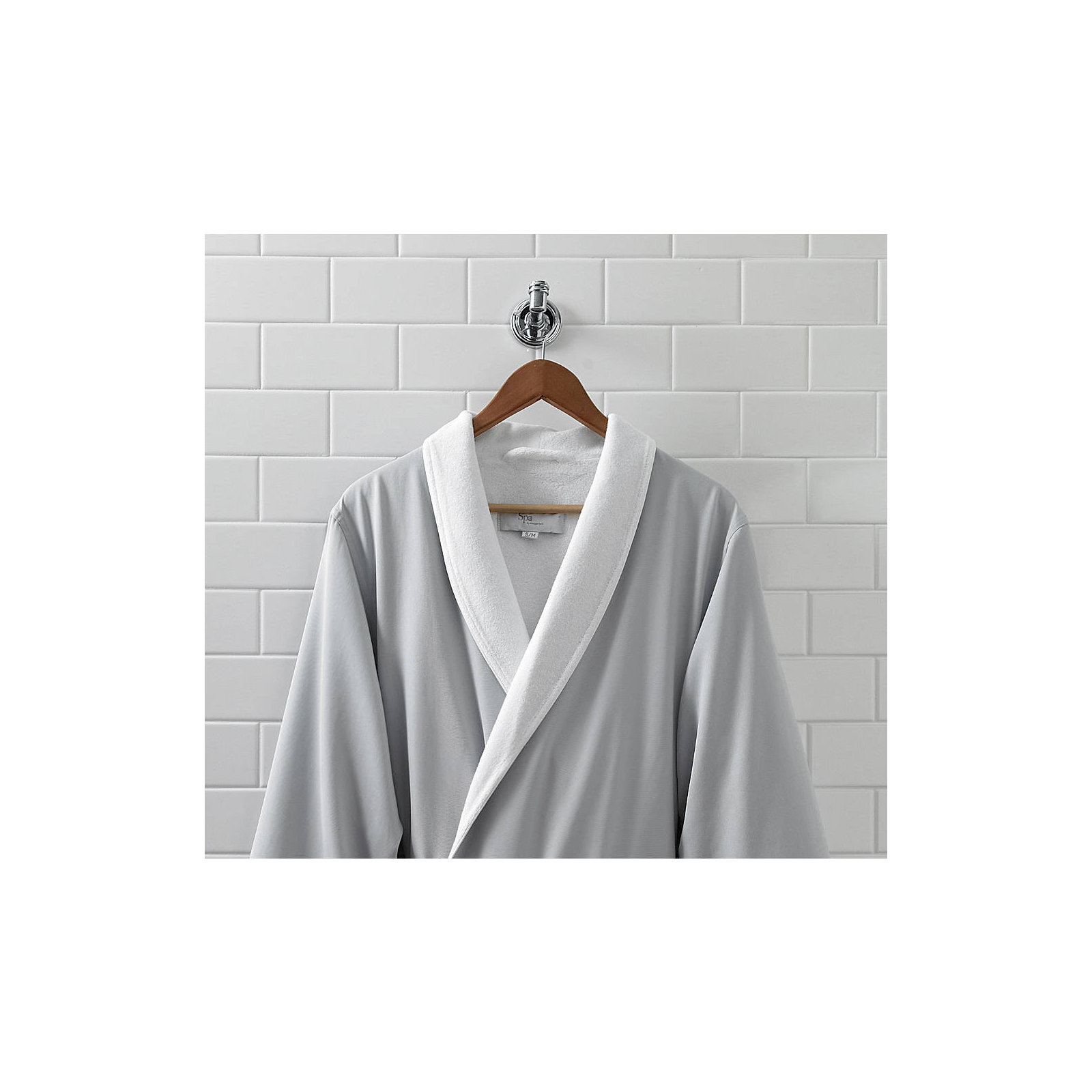 Polyester Bathrobe, Large / Extra Large, Silver Sage