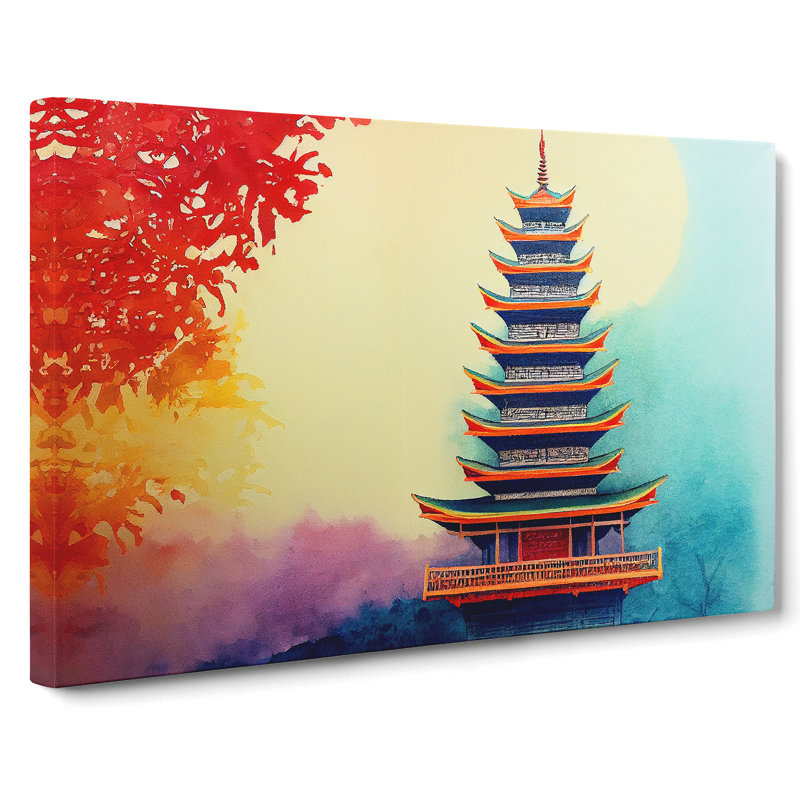 Pagoda Vol.1 - Wrapped Canvas, 35cm H x 50cm W x 3cm D