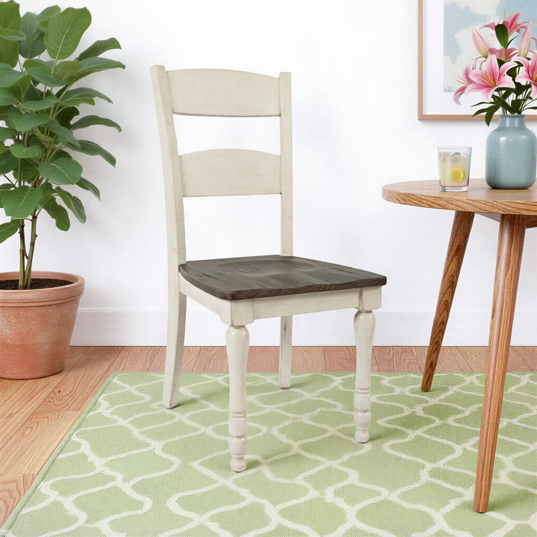 Karley 18'' H Pine Solid Wood Side Chair (Set of 2) Laurel Foundry Modern Farmhouse® 