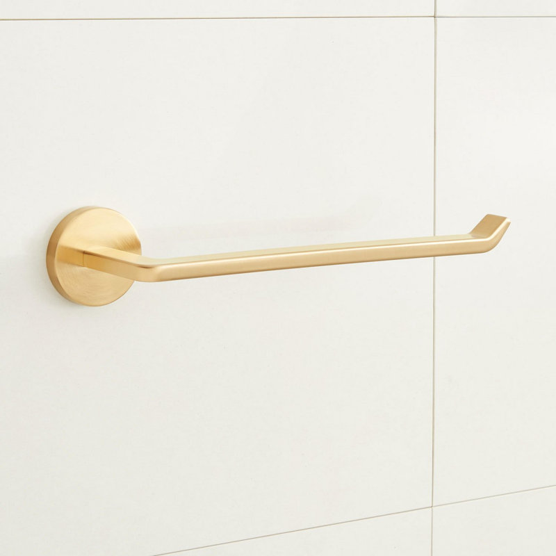 Drea 10-3/8" Wall Mounted Towel Ring, Brushed Gold