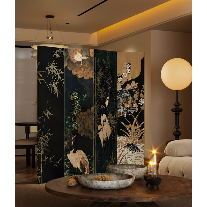 Cloison de séparation pliante en bois massif de style français, H 78,74 po x l 62,99 po x P 1,18 po
