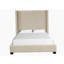 Grand lit tapissier dans une boîte beige-378224917-378224916