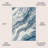 Olvin Contemporary Glam Abstract Marble Navy/Cream Rug-436089520