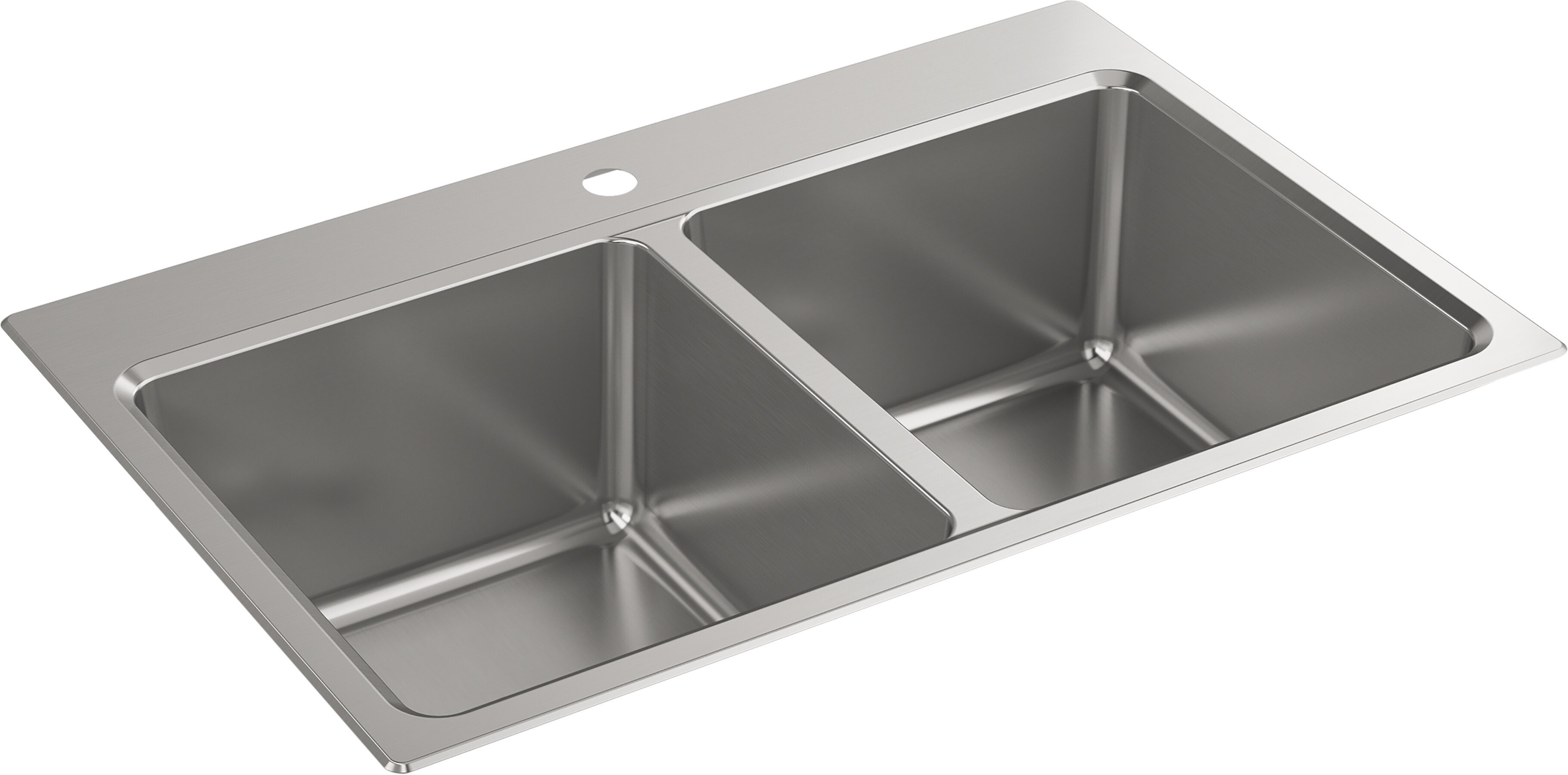Kohler Prologue 33-In X 22-In X 9-In Top-Mount/Undermount Double-Equal  Kitchen Sink & Reviews