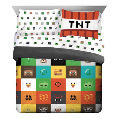 Saturday Park Minecraft Iconic 100% Organic Cotton Bed Set