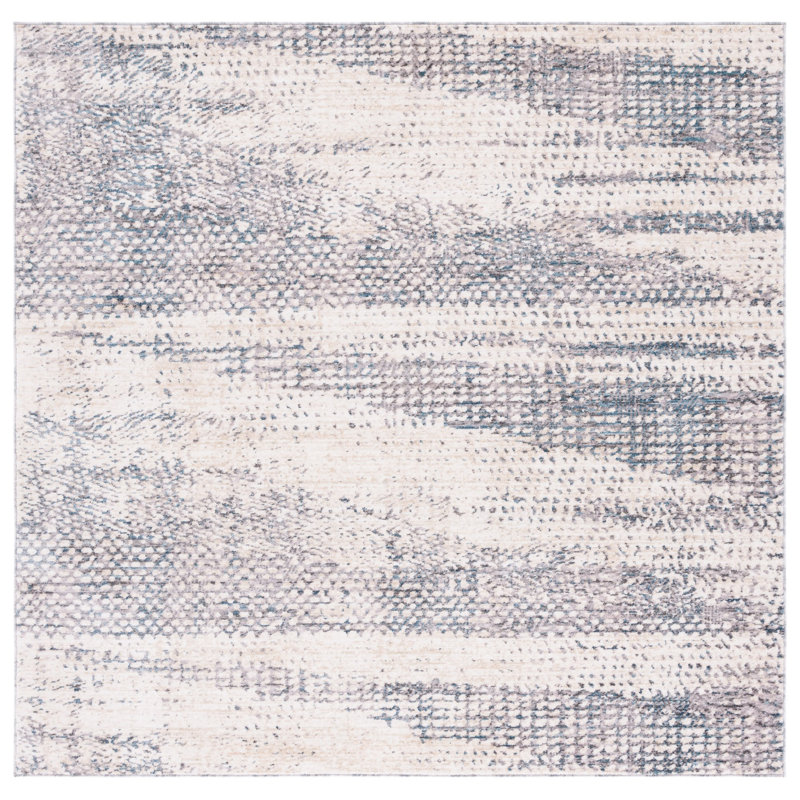 Olympia Performance Abstract Rug, Square 6'