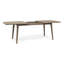 Table de salle à manger en bois, extensible, grise - pour l'extérieur