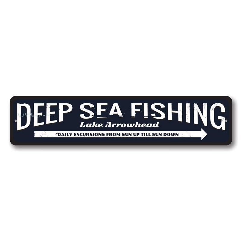 Panneau de pêche en aluminium, H 4 po x l 18 po x P 0,04 po