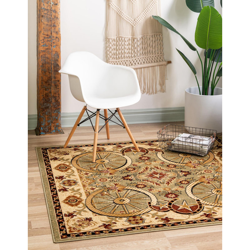 Athallia Oriental Indoor Rug, Square 7'10"