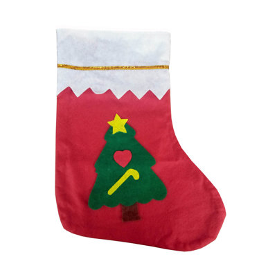 14 x 9" Xmas Stocking Sack Santa Christmas Gift Bag Hanging Gift Stocking Bag