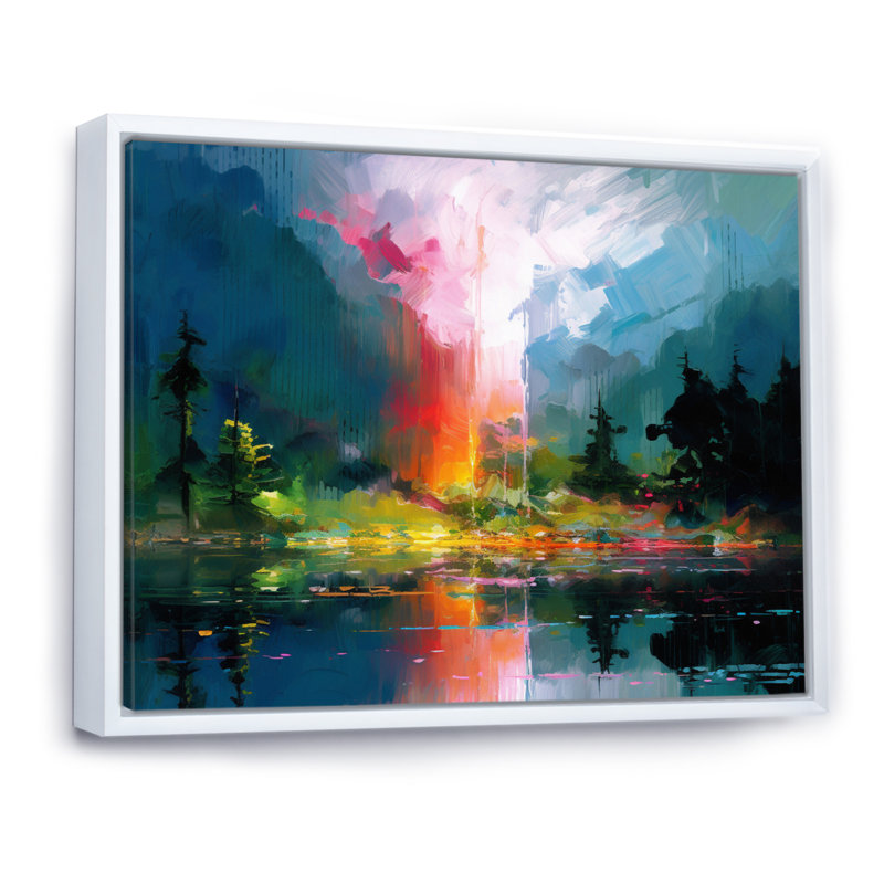 «Scenic Countryside I» sur toile, H 24 po x l 32 po x P 1 po, Cadre flottant blanc