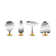 Alessi Barkplace Tree – Set 4 Segnaposto In Ceramica Con Magneti A Forma Di Albero, Elegante E Pratico