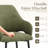 Modern Chenille Upholstered Dining Chairs, Accent Arm Chairs with Metal Legs, Ergonomic Back-408829193