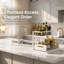 Rangement sous l'évier, tiroir coulissant pour armoire, panier coulissant en métal, support de rangement pour évier de cuisine, blanc-128514511