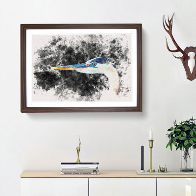 Heron Portrait - Picture Frame Painting Print