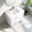 Meuble-lavabo 36 po avec plateau en quartz blanc Philant-2093080456