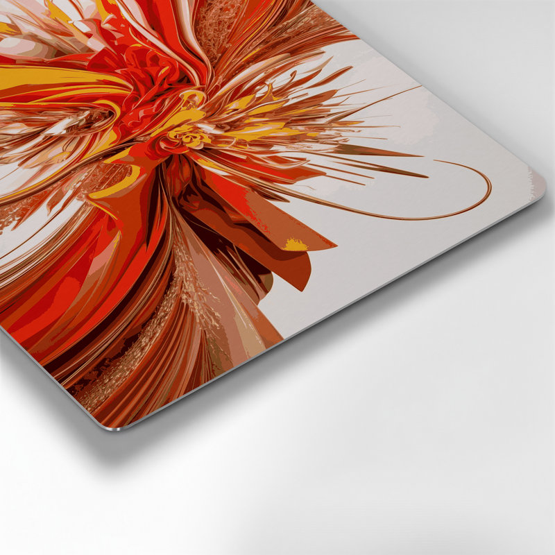 Digital Abstraction 19 Brown Metal Wall Art, 14" H x 11" W