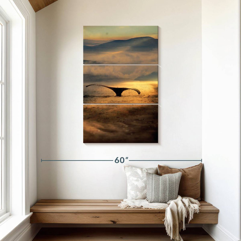 Brampt Alaska Whale Tail Dive, 45" H x 28" W
